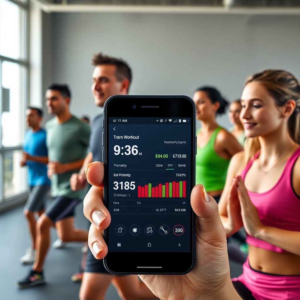 AI generated: A vibrant image of a diverse group of people exercising—running, lifting weights, and doing yoga—wit...