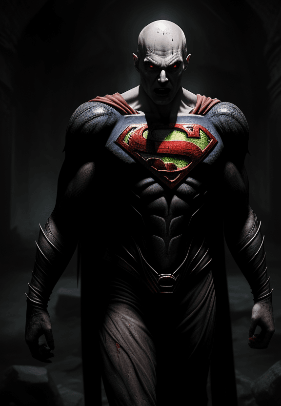 AI generated: Scary ancient superman male Strigoi vampire, horror, ultra-detailed, HDR, dramatic lighting --ar 9:1...