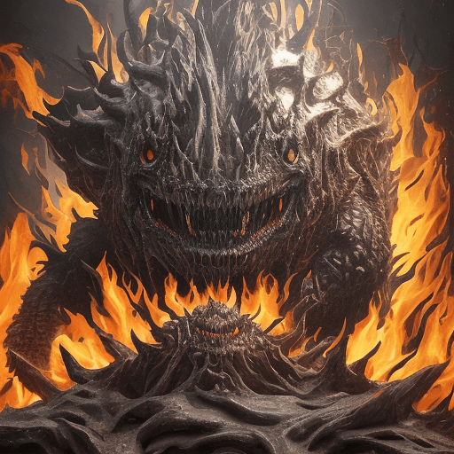 AI generated: Imagine a creature of pure hunger. It is a massive, black maw with rows of sharp teeth. Its body is ...