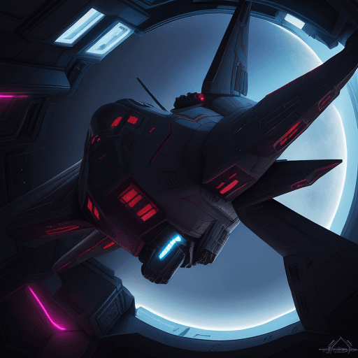 AI generated: Death Shadow, Captain Albator's spaceship