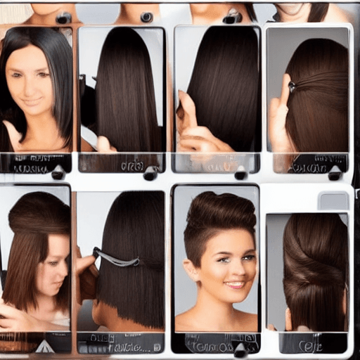 AI generated: Cut to a person flipping through hairstyle options on a smartphone