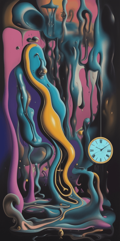 AI generated: (surreal,abstract:1.1,weird) Salvador Dali painting, (soft shadows), futuristic neon, (dream-like:1....