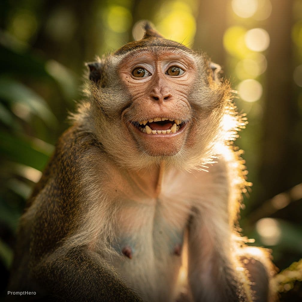 AI generated: happy monkey 