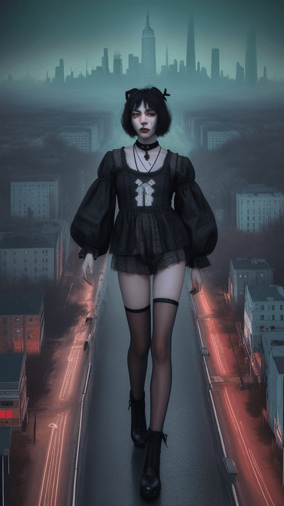AI generated: horror landscapes and cityscapes impressionistic ist art style folk art in an impressionistic style ...