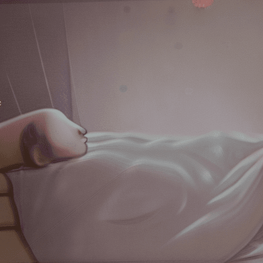 AI generated: image of a person sleeping peacefully in bed, with a peaceful atmosphere and soft moonlight illumina...