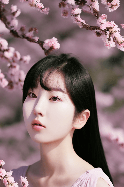 AI generated: Beautiful Korean woman, kpop idol, (white hair), (braided ponytail), (small breasts:1.5), symmetrica...
