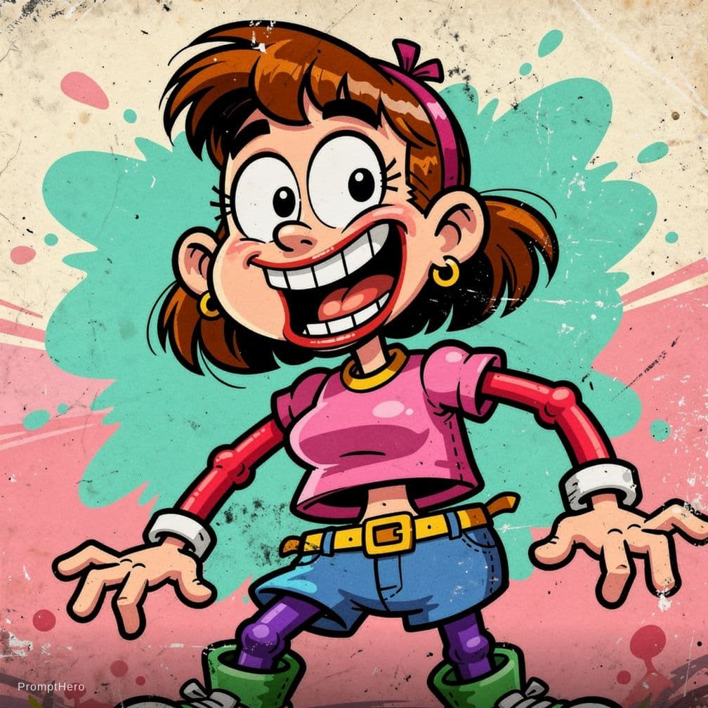 AI generated: spumco LoRA girl 