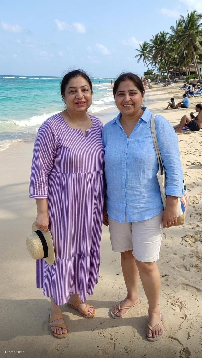 AI generated: simple casual dreas with beach side 