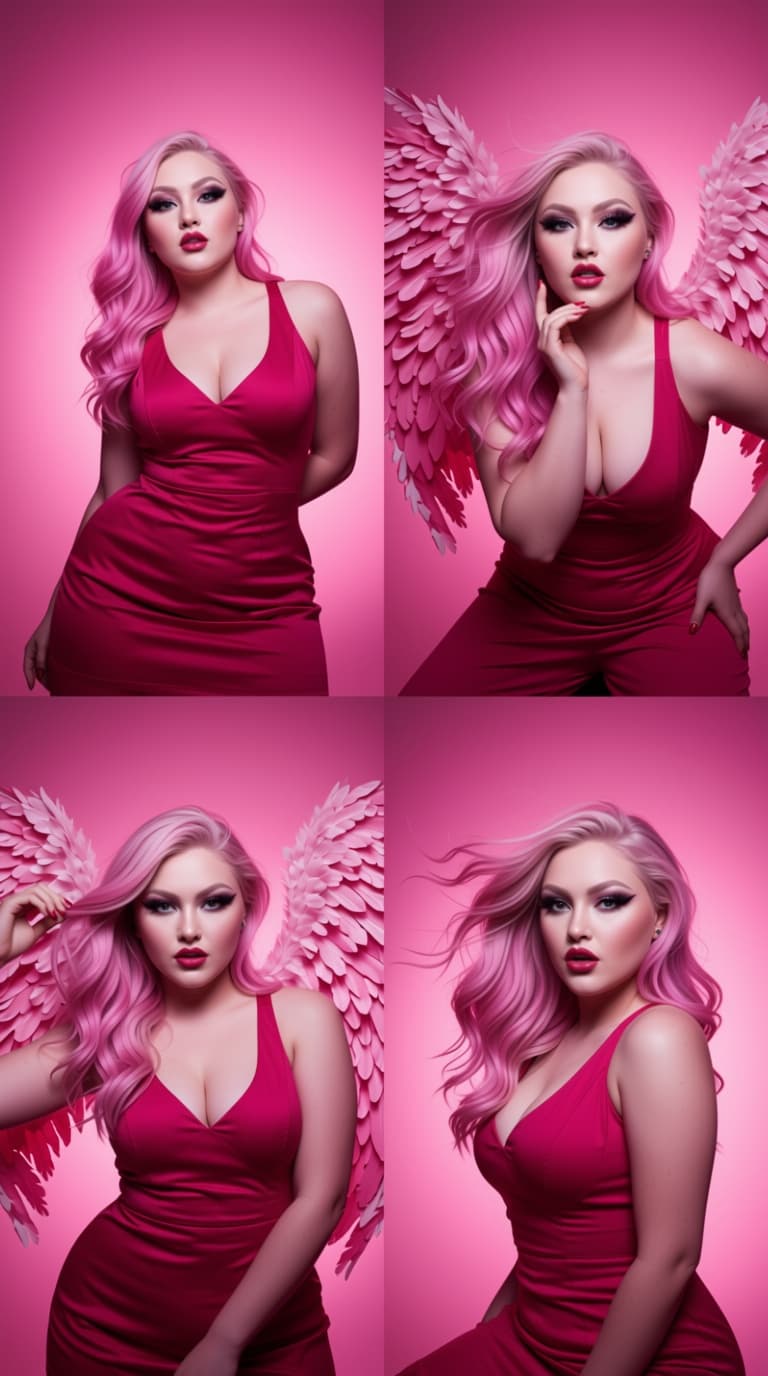 AI generated: Without changing my facial features, creates an image of me, slim thick body type, large prominent c...