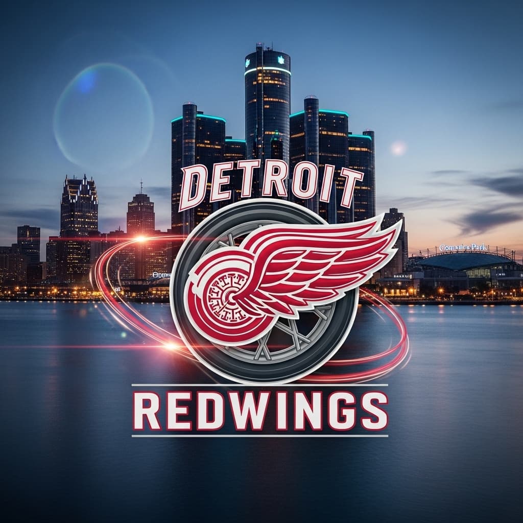 AI generated: Create a highly detailed, ultra-realistic T-shirt design featuring a revamped logo of the "Detroit R...