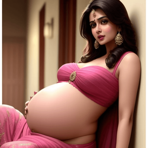 AI generated: Pregnant bollywood actress 
