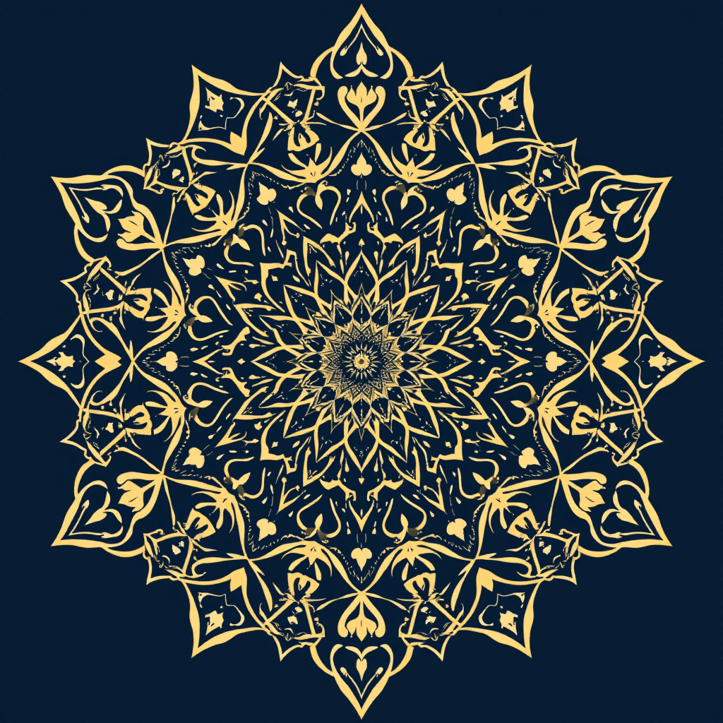 AI generated: A beautiful and intricate mandala design, with geometric patterns and spiritual symbols, digital art...