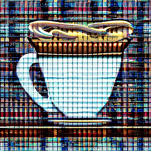 AI generated: cup of coffee logo pensil graphic