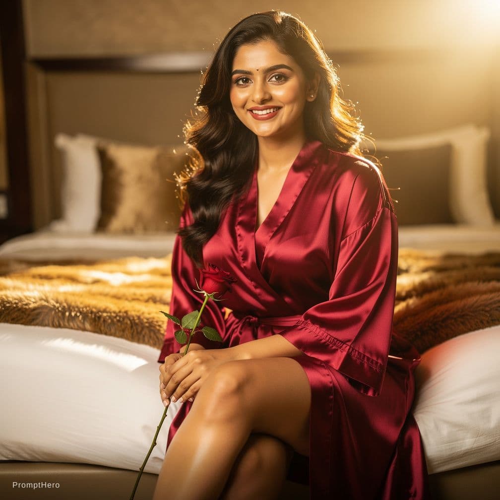 AI generated: A photorealistic image of asian indian tollywood actress Tamanna Bhatia 30 years old woman with glow...