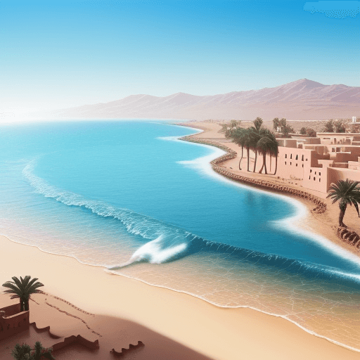 AI generated: Photo of a ultra realistic Morocco, Sea Ain Diab