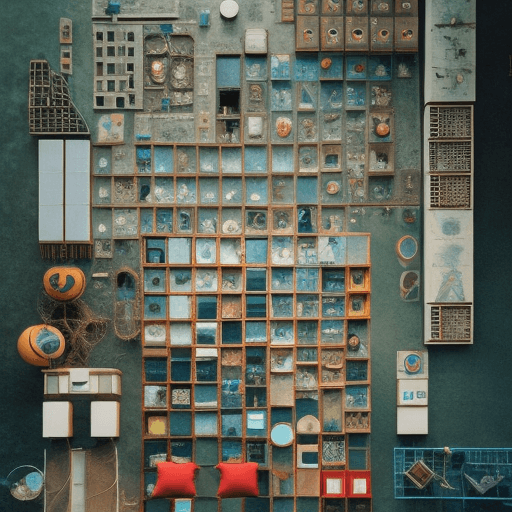 AI generated: pictures of beautiful space, Wes Anderson style