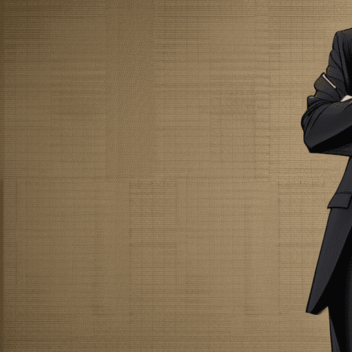 AI generated: anime male in black suit and smile on face handsome, charismatic
