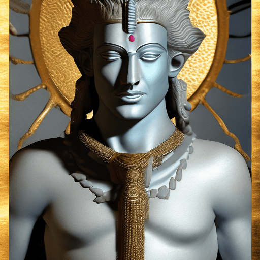 AI generated: High resolution photography of a male deity named Shayde, the Manipulator