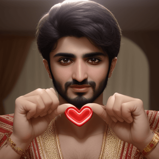 AI generated: mustafa deeply showing his love. His eyes are shining