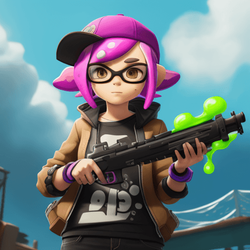 AI generated: Splatoon, Frye