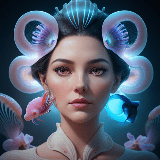 AI generated: Hyper realistic eye level exterior photo of a mid century modern style Goddess close-up portrait rib...