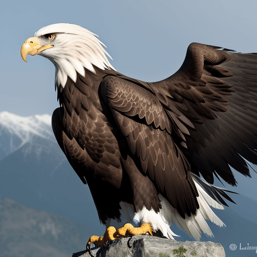 AI generated: eagle Albania two head, black head, black body, strong, legendary, storytail