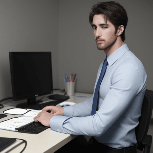AI generated: Handsome man doing Software Testing