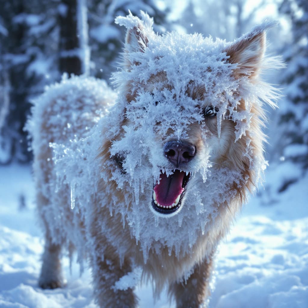 AI generated: cryofreezing methafor time
