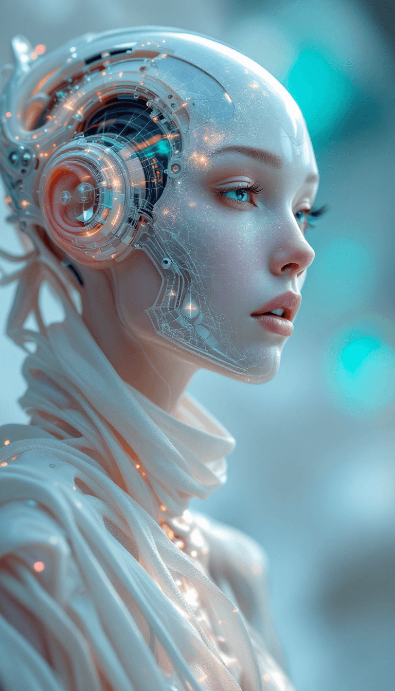 AI generated: Hyper Futuristic Alien with Translucent Skin: A photorealistic image of an alien being in hyper futu...