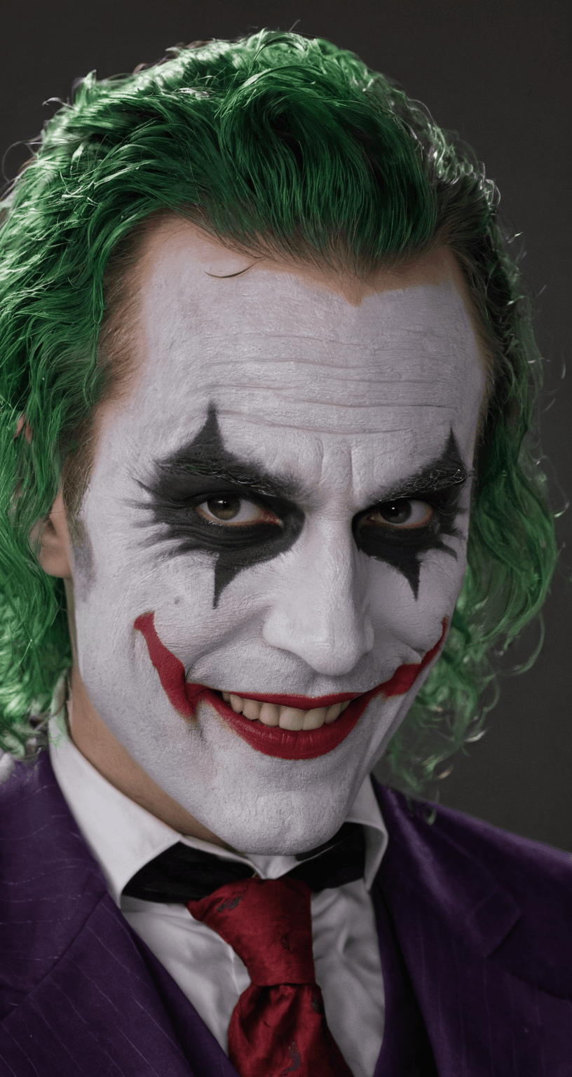 AI generated: (masterpiece, best quality, photo-realistic:1.4), (close-up portrait:1.2) of Joker, (green hair:1.2)...