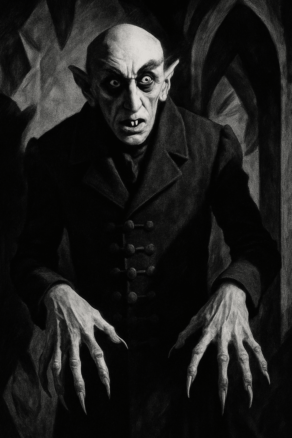 AI generated: Create an photography of Nosferatu, the iconic character from the film 'Nosferatu' directed by Wilhe...
