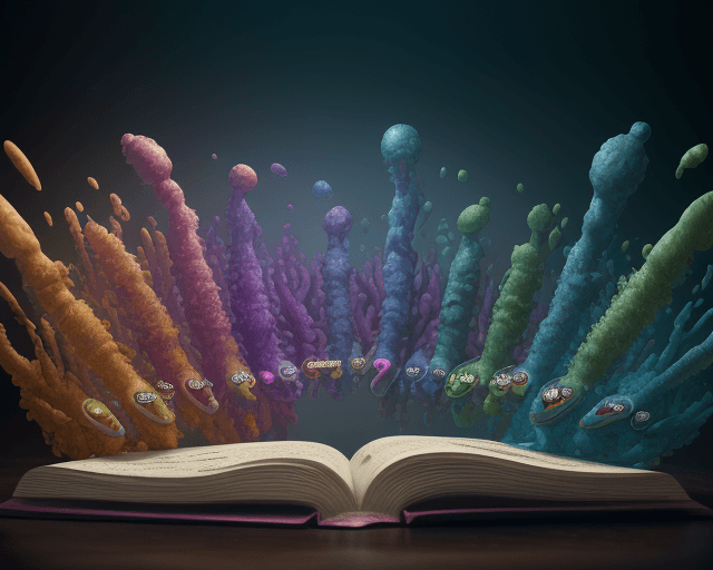 AI generated: A ultrarrealistic, very saturated colorful first take photo of several bacillus bacterias belonging ...