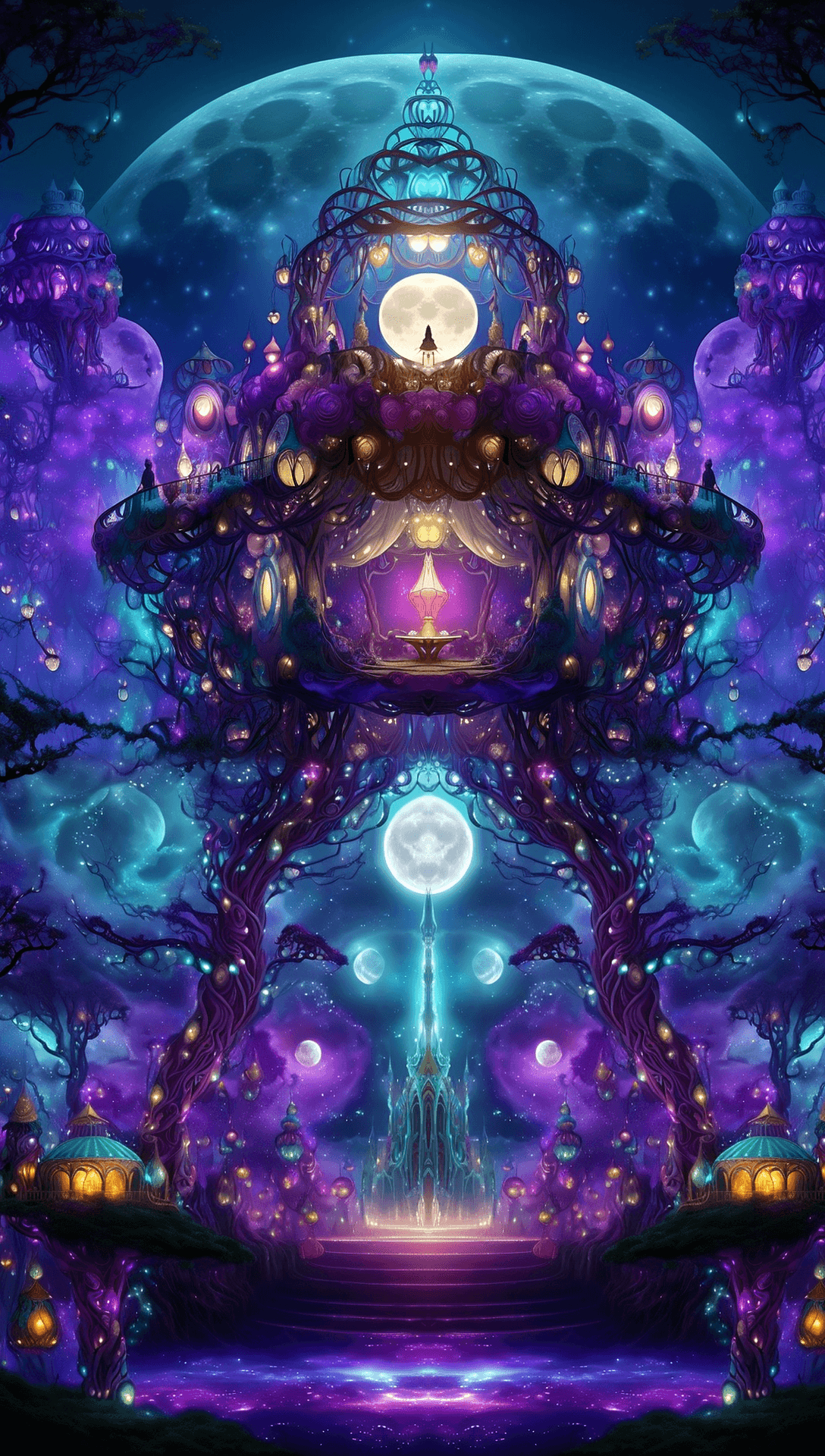 AI generated: Create a 4K visual poem that captures the ephemeral beauty of a moonlit carnival in a parallel dimen...