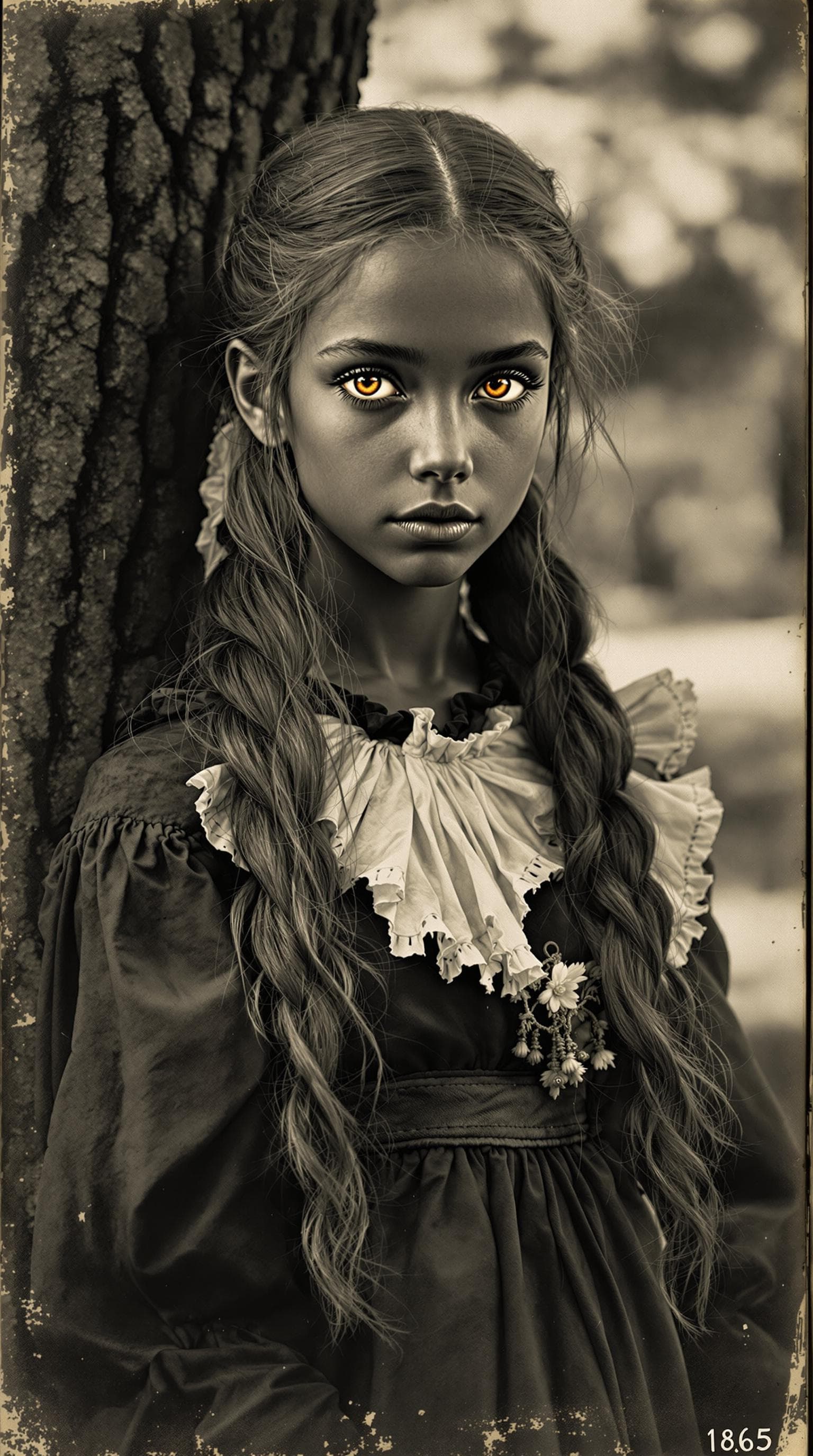 AI generated: a professional vintage black and white photo (paper has aged over time), of a exceptionally of the m...