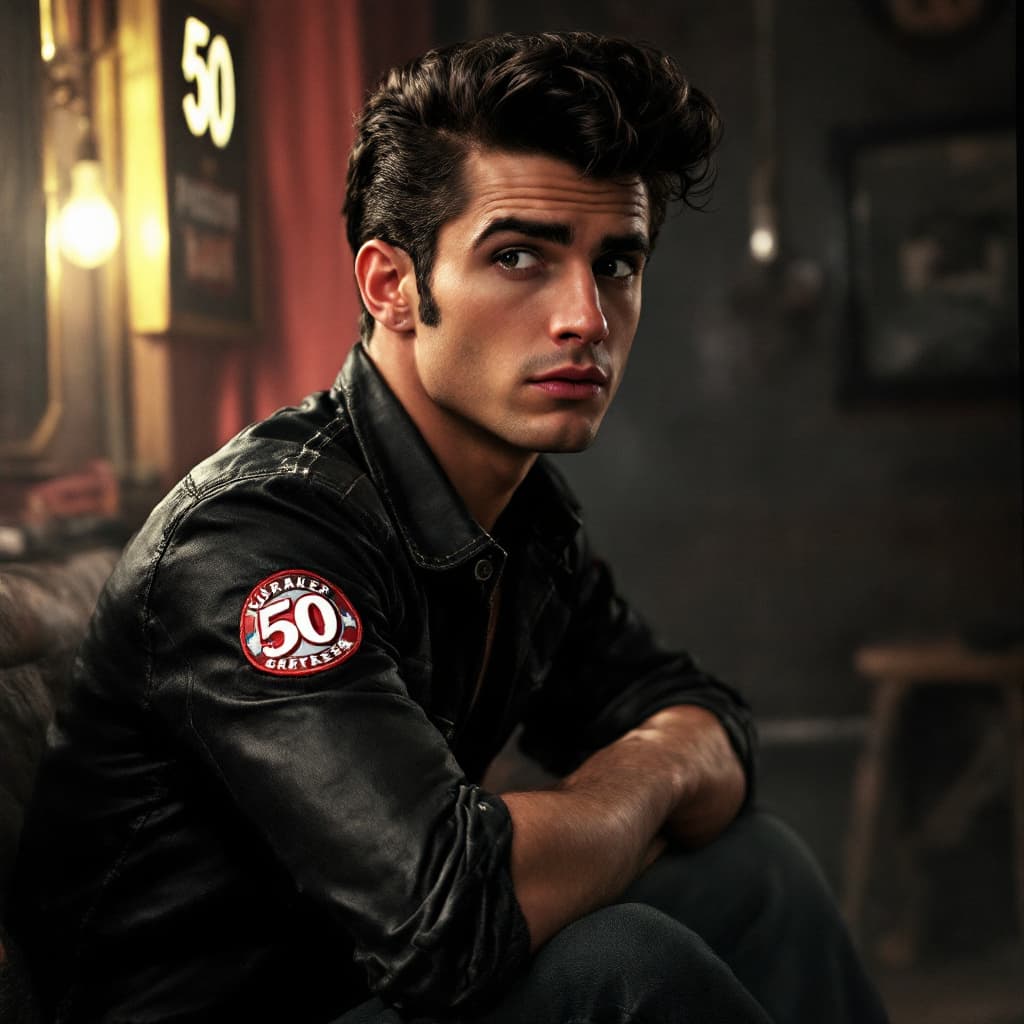 AI generated: 50's greaser
