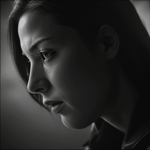 AI generated: high resolution photography, monochrome, evoking the starkness of classic noir with an intimate, psy...
