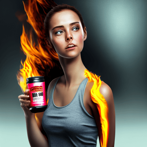 AI generated: girl in the image of energy drink "burn" hi-tech style photorealistic 4k