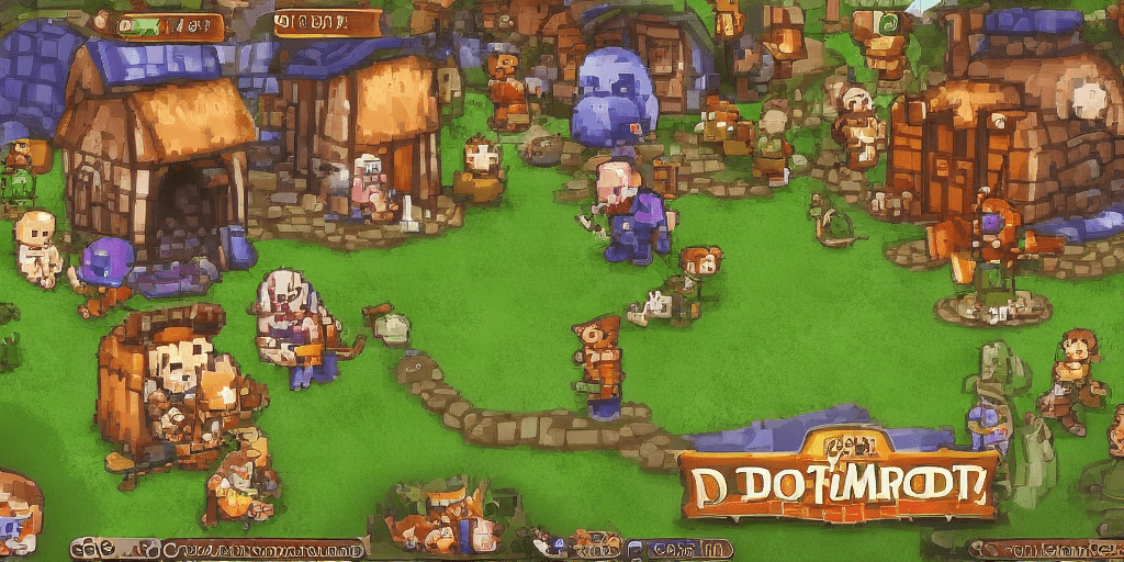 AI generated: dot rpg game