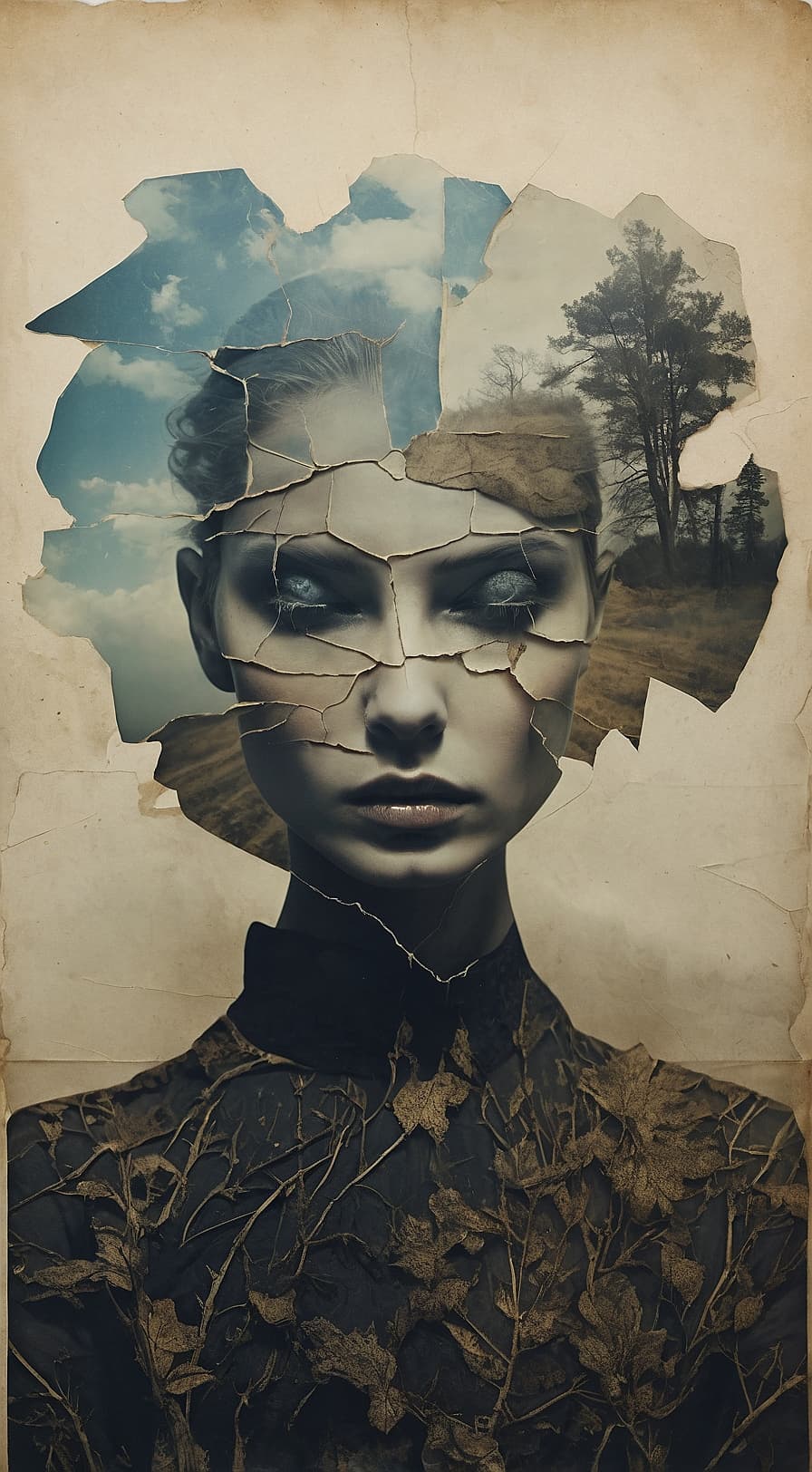AI generated: double exposure complex art by Alex Stoddard, Natalia Drepina and Brooke Shaden surreal postcard on ...