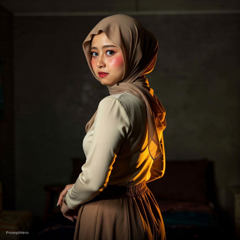 AI generated: A highly detailed, photorealistic, cinematic medium-full shot of a beautiful young Southeast Asian w...