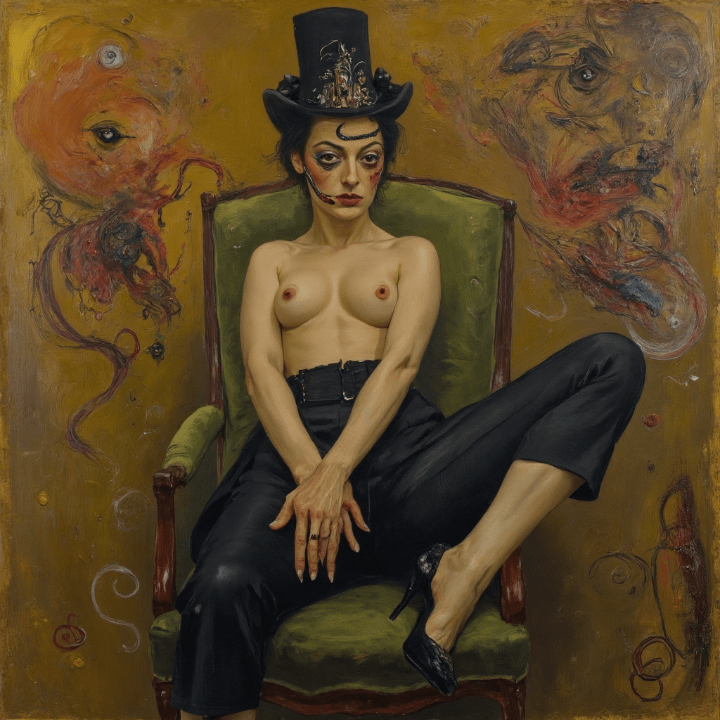 AI generated: Abstract Full-Body Portrait of a Prostitute – Salvador Dalí (Late-Life Style, Singular Focus & Pure ...