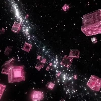 AI generated video: wir fliegen durch zeit und raum. alles ist in bewegung.