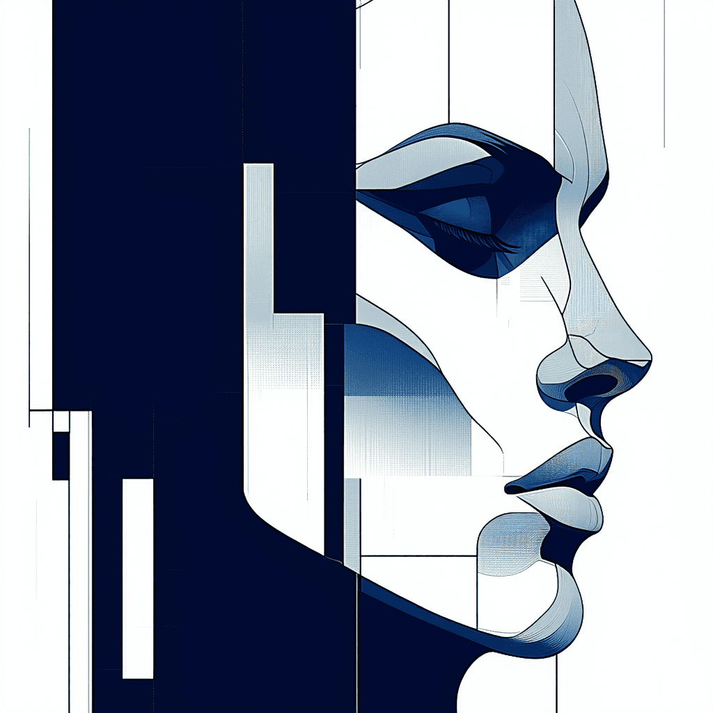 AI generated:  vector character illustration, in the style of minimalist detail, forms, rick owens, matt bors, clo...