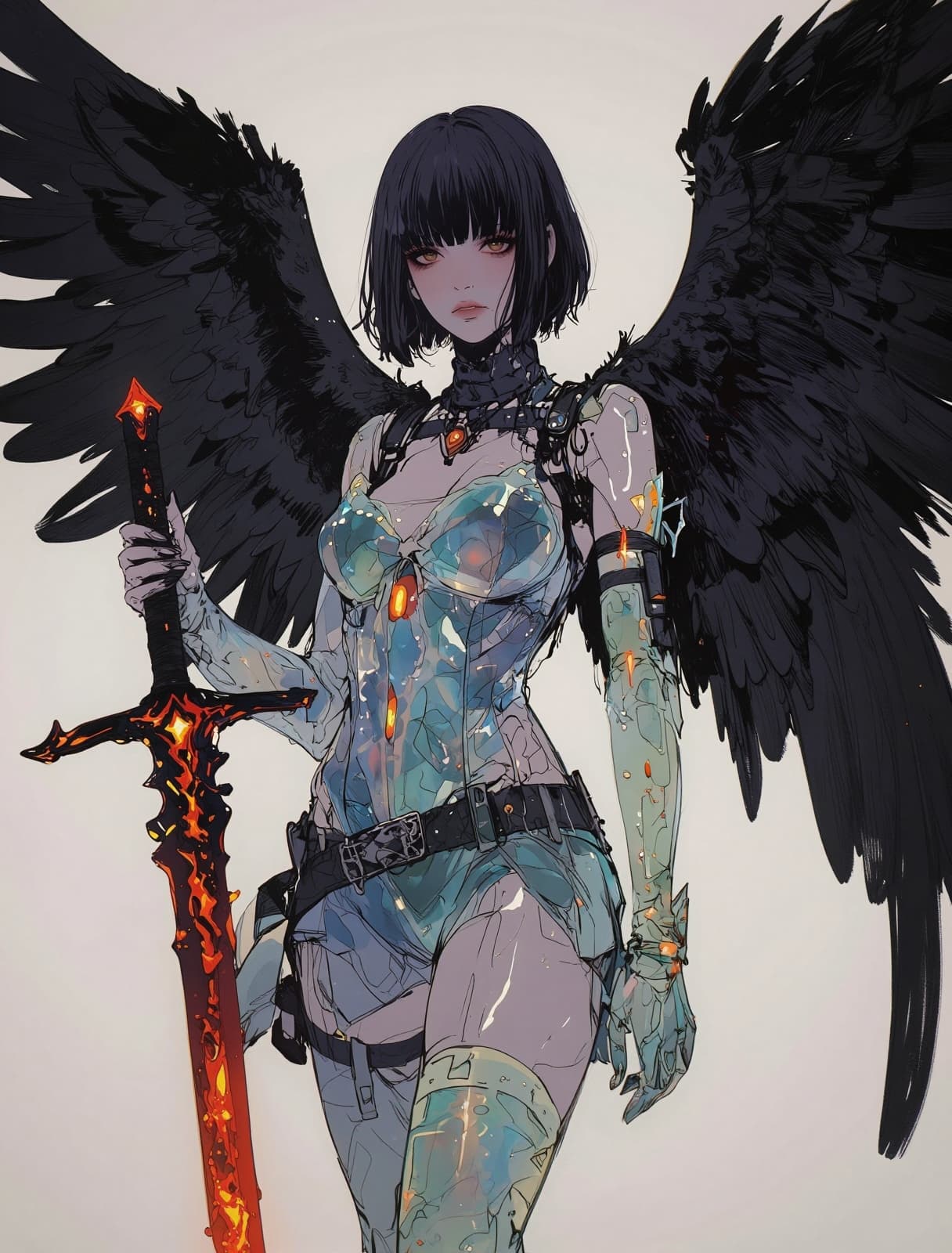 Neurocore Anime Shadow Circuit by ChronoKnight - [FLUX, IL, ZIT, FLUX2 KLEIN 9B]