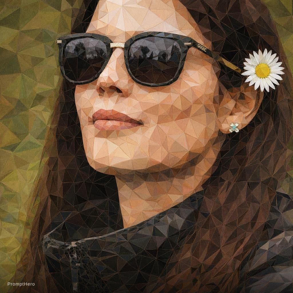 AI generated: [color] Delaunay Triangulation [Subject]