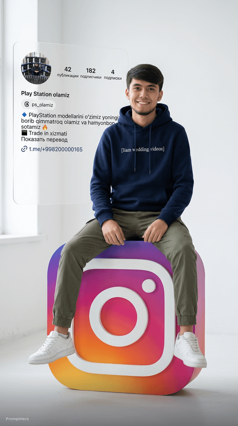 AI generated: "Create a hyper-realistic image in vertical format 9:16. Show a young man with the appearance of [yo...