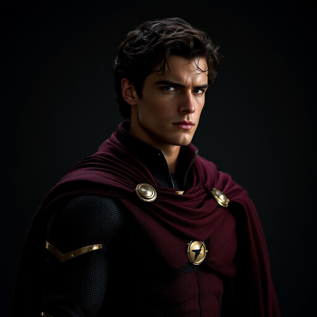 AI generated: Craft a high-resolution portrait of a young Henry Cavil staring as The Sentry from Marvel Comics. We...