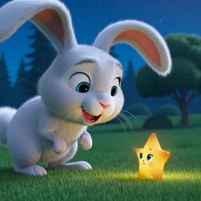 AI generated video: One night, a little rabbit found a tiny star on the ground.

“Are you lost?” asked the rabbit.

“Yes...