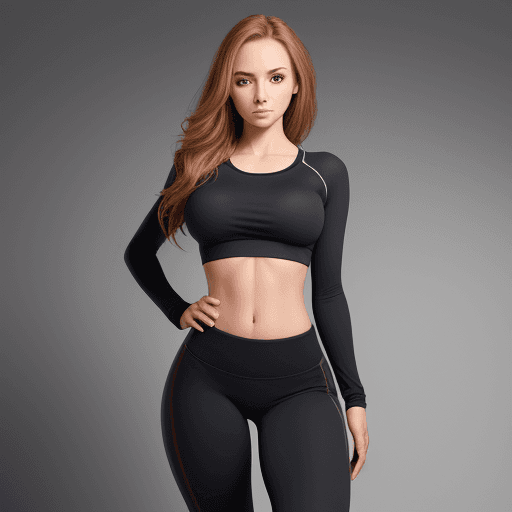 AI generated: High resolution photography woman in heigh weisted yogapants without top
