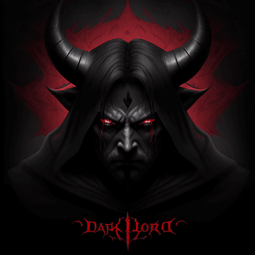 AI generated: Create a logo for the brand "Dark Lord" that embodies a powerful, mysterious, and dark aesthetic. Th...